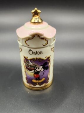 Lenox Pink White Gold Mickey Mouse Onion Canister